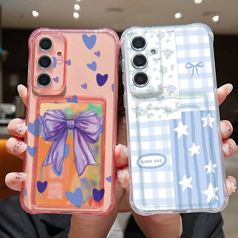 Phone Cases Galaxy A16 5G - เคสโทรศัพท์แบบมีช่องใส่การ์ด สำหรับ Samsung Galaxy S26 S25