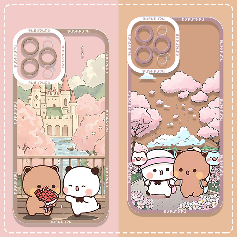 Phone Cases Galaxy A16 5G - เคสโทรศัพท์ใสลายคู่รักน่ารัก BUBU DUDU สำหรับ Samsung Galaxy