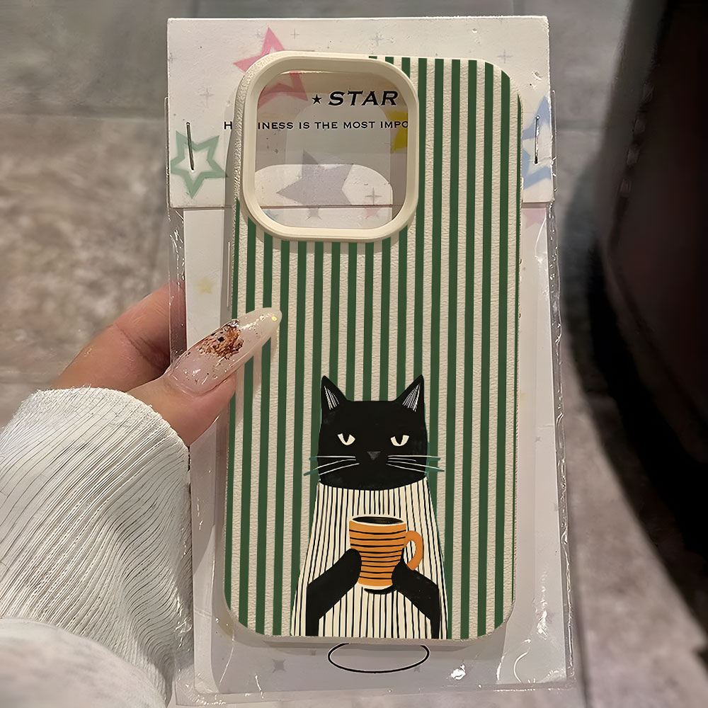 Phone Cases Xr Iphone - เคสโทรศัพท์ลายแมวตลกพร้อมลายลิ้นจี่สำหรับ iPhone 18 17 16 15