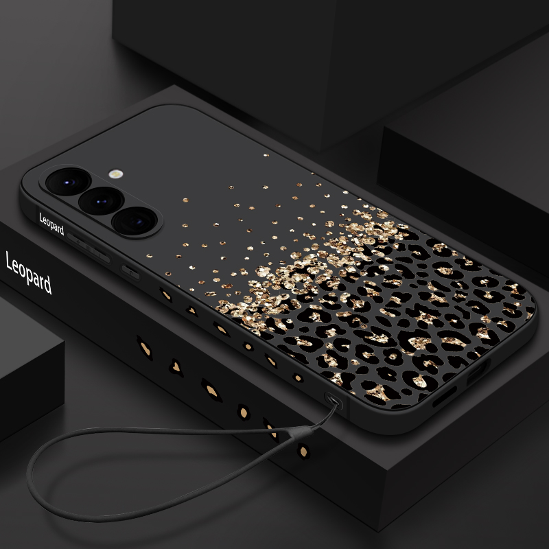 Phone Cases Galaxy A16 5G - เคสโทรศัพท์ลายเสือดาวแบบนิ่ม TPU พร้อมสายคล้อง สำหรับ Samsung Galaxy