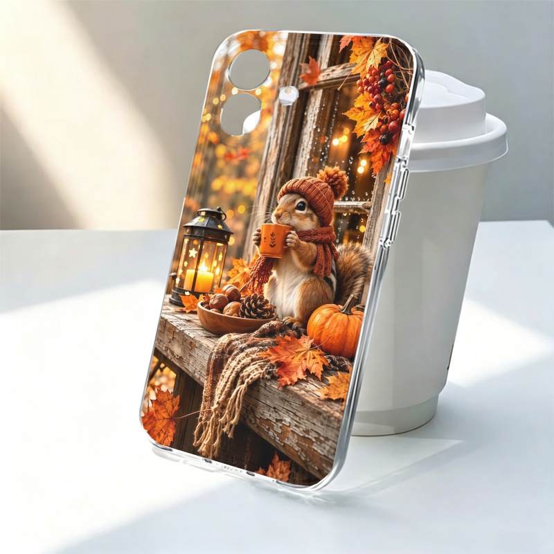 Phone Cases Iphone 13 - เคสโทรศัพท์ซิลิโคนลายการ์ตูนรูปสัตว์กระรอก สำหรับ iPhone 15 16 17