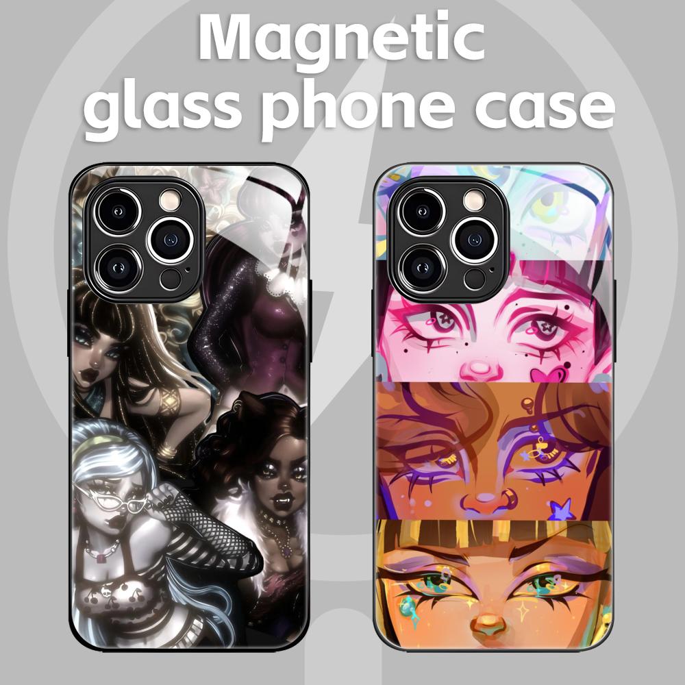 Phone Cases H&M - เคสโทรศัพท์การ์ตูน M-MonsterS H-HighS สำหรับ iPhone17 16