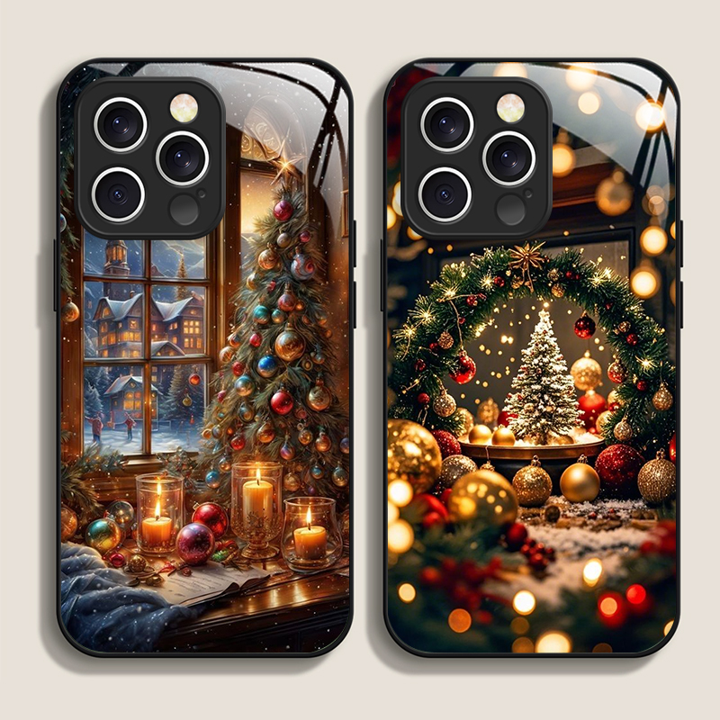 Phone Cases Iphone 13 - เคสโทรศัพท์ลายต้นคริสต์มาส ของขวัญ ทิวทัศน์เมืองหิมะ สำหรับ iPhone 17
