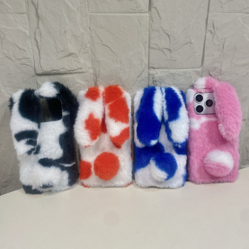 Phone Cases Iphone 13 - เคสโทรศัพท์ลายกระต่ายน่ารัก ขนปุย สำหรับ iPhone 17 16
