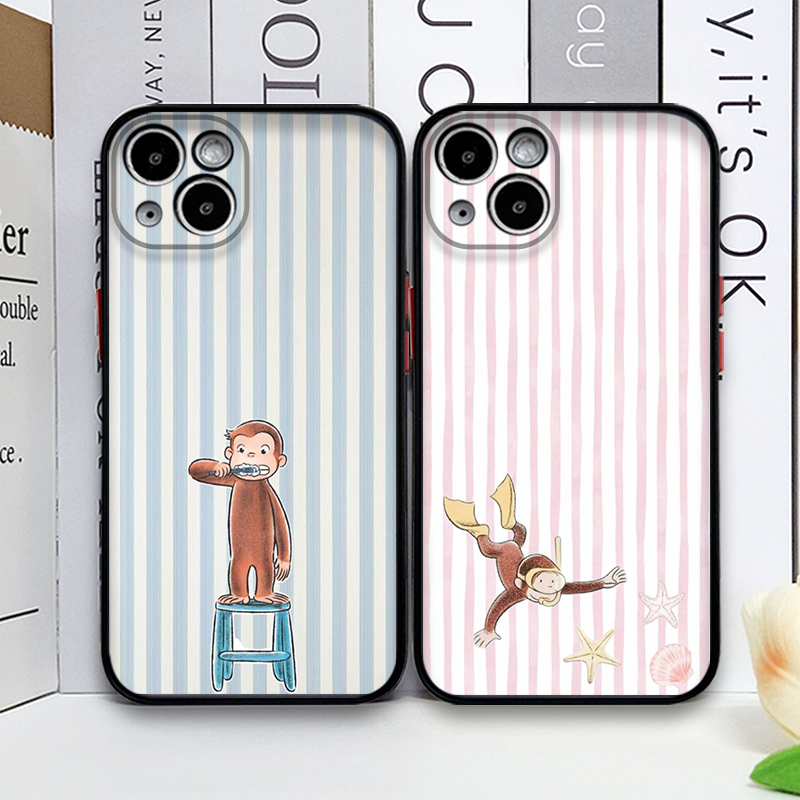 Phone Cases Xr Iphone - เคสโทรศัพท์ลายการ์ตูนลิงลายทางถือแมว สำหรับ iPhone 17 Pro Max